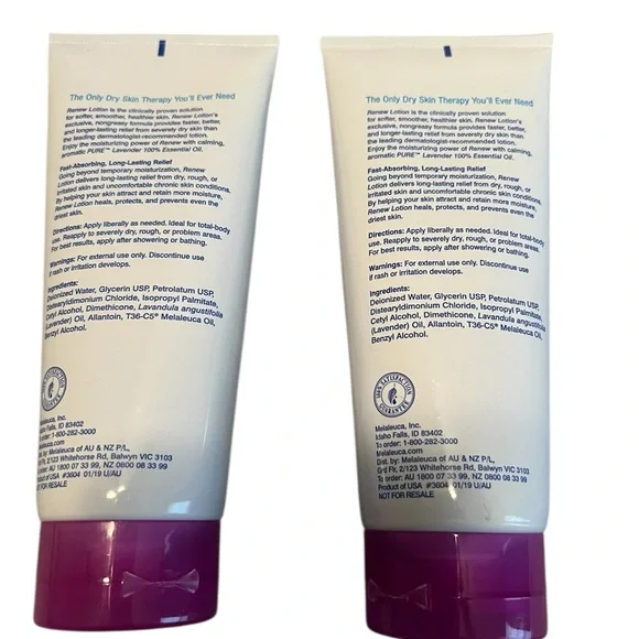 Renew Intensive Skin Therapy Moisturizing Lotion PURE LAVENDER 7oz (2 Pack) NEW - Picture 2 of 2